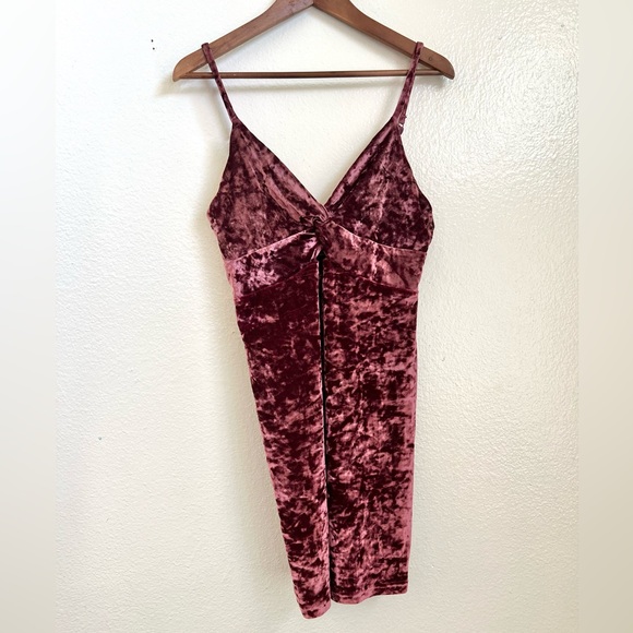 FREE PEOPLE - Come together mauve crushed velvet mini dress - Size medium - Picture 9 of 11